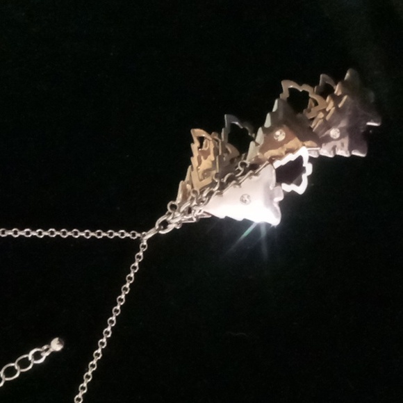 Macy's Holliday Lane Christmas tree tassel necklace with crystals . Fast ship - Picture 2 of 4